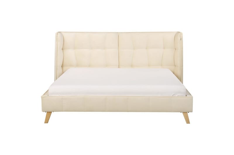 Dubbelsäng Beliani Senlis med lamellram 160x200 cm 160x200 - Møbler - Senge - Sengeramme & sengestel