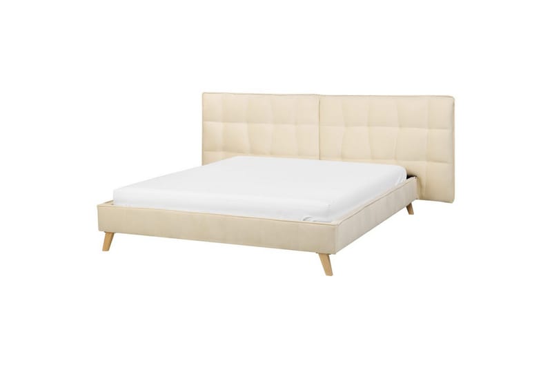 Dubbelsäng Beliani Senlis med lamellram 160x200 cm 160x200 - Møbler - Senge - Sengeramme & sengestel