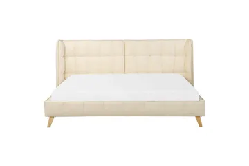Dubbelsäng Beliani Senlis med lamellram 160x200 cm 180x200 - Møbler - Senge - Sengeramme & sengestel