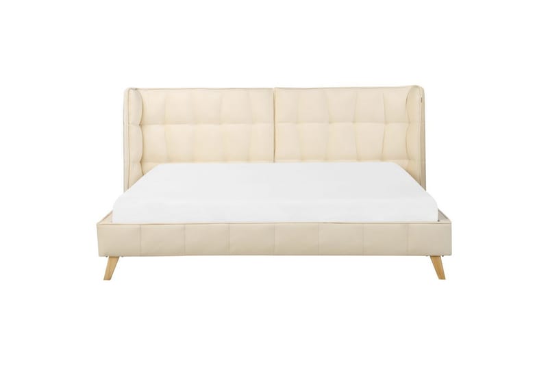 Dubbelsäng Beliani Senlis med lamellram 160x200 cm 180x200 - Møbler - Senge - Sengeramme & sengestel