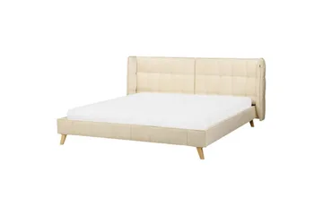 Dubbelsäng Beliani Senlis med lamellram 160x200 cm 180x200 - Møbler - Senge - Sengeramme & sengestel