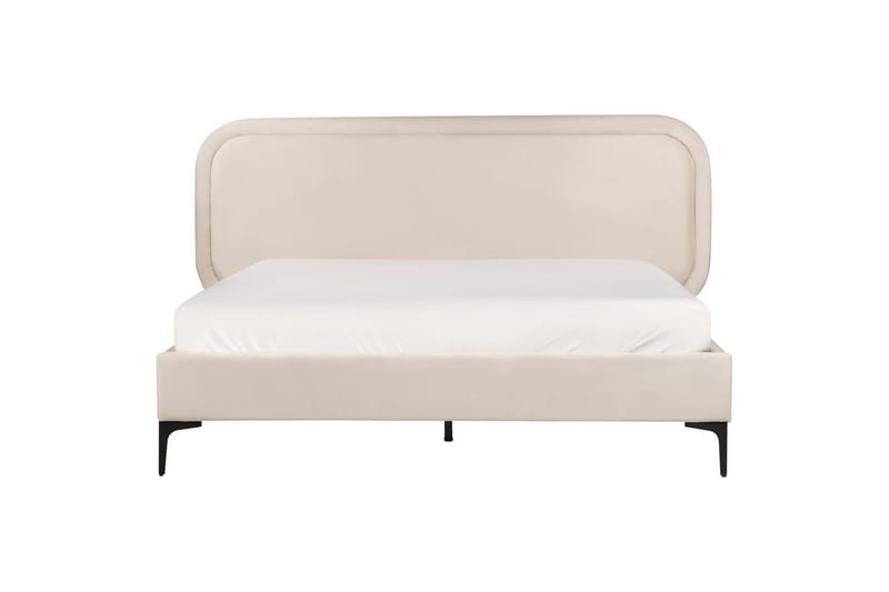 Dubbelsäng Beliani Suzette med lamellram Beige, 140x200 cm Beige 160x200 VALUE_MISSING_3 - Møbler - Senge - Dobbeltsenge