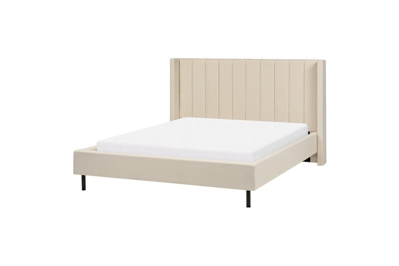 Dubbelsäng Beliani Villette med lamellram 140x200 cm 160x200 - Møbler - Senge - Sengeramme & sengestel