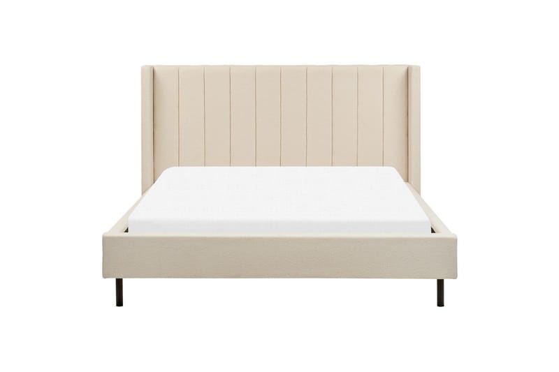 Dubbelsäng Beliani Villette med lamellram 140x200 cm 160x200 - Møbler - Senge - Sengeramme & sengestel