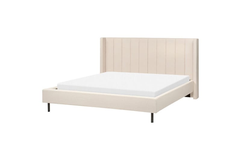 Dubbelsäng Beliani Villette med lamellram 140x200 cm 180x200 - Møbler - Senge - Sengeramme & sengestel