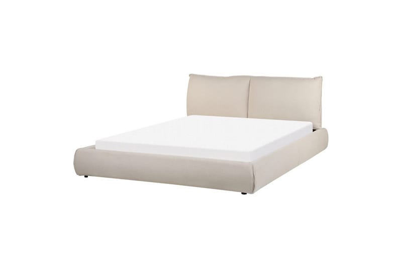 Dubbelsäng Beliani Vinay med lamellram Beige, 160x200 cm Beige 160x200, undefined