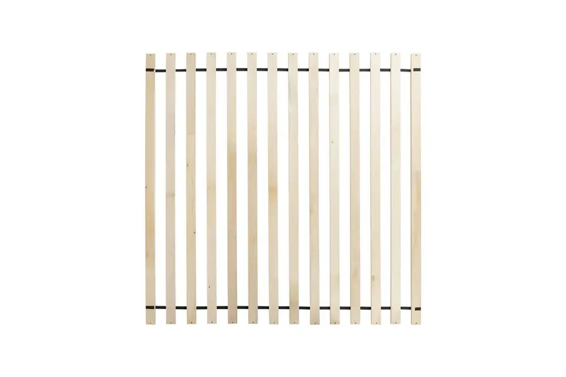 Dubbelsäng Beliani Vinay med lamellram Beige, 160x200 cm Ljusbeige 180x200 - Møbler - Senge - Sengeramme & sengestel