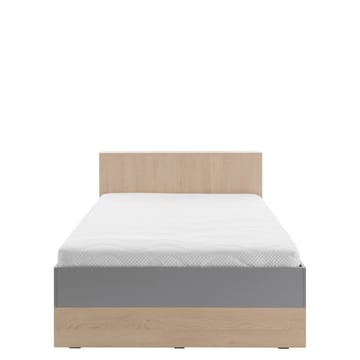 Edson Sengepakke med Opbevaring 120x200 cm i Træ med Sengegavl + Topmadras med Stoframme - Hvid - Møbler - Senge - Sengeramme & sengestel