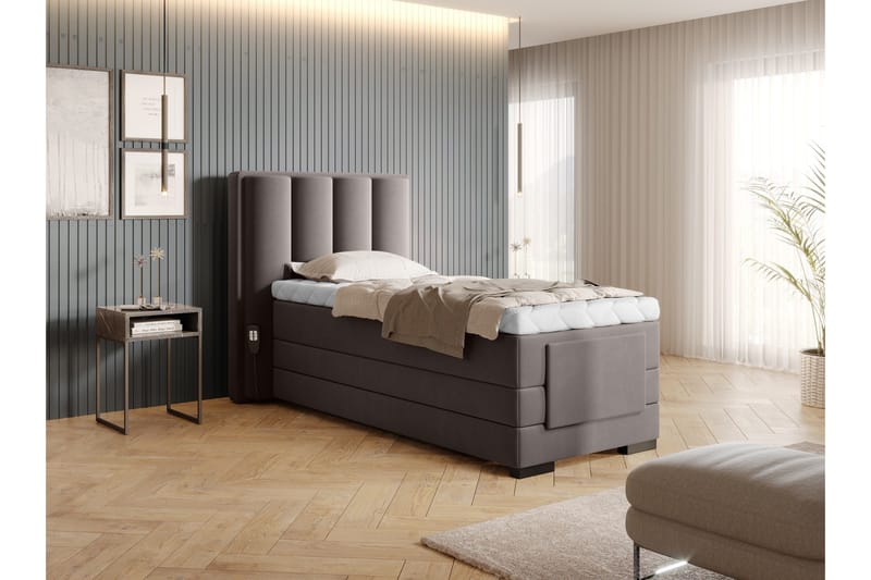 Banti Justerbar Kontinentalseng 90x200 cm - Beige - Møbler - Senge - Elevationsseng