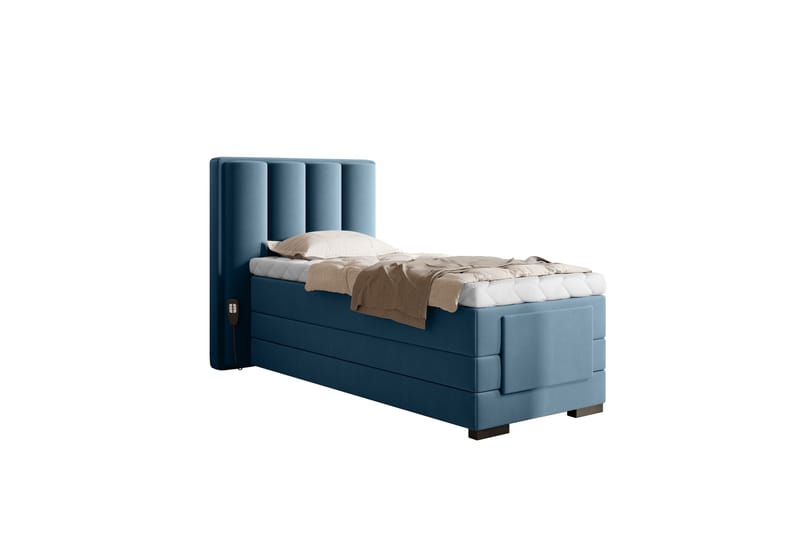 Banti Justerbar Kontinentalseng 90x200 cm - Blå - Møbler - Senge - Elevationsseng