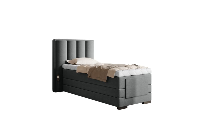Banti Justerbar Kontinentalseng 90x200 cm - Grå - Møbler - Senge - Elevationsseng