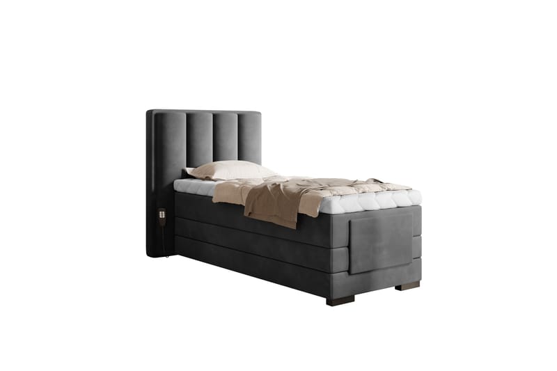 Banti Justerbar Kontinentalseng 90x200 cm - Grå - Møbler - Senge - Elevationsseng