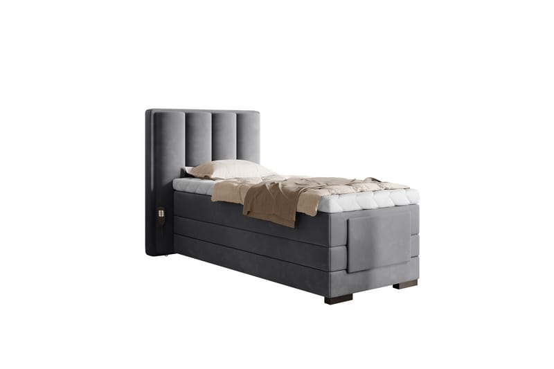 Banti Justerbar Kontinentalseng 90x200 cm - Grå - Møbler - Senge - Elevationsseng