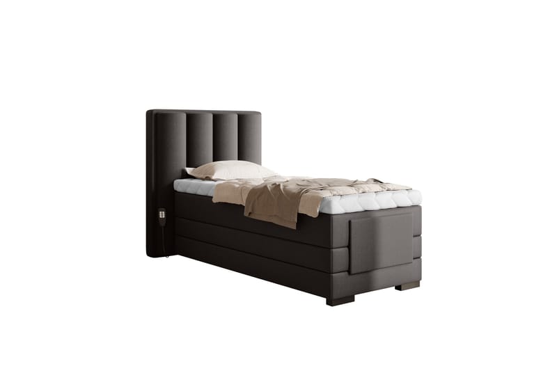 Banti Justerbar Kontinentalseng 90x200 cm - Grå - Møbler - Senge - Elevationsseng