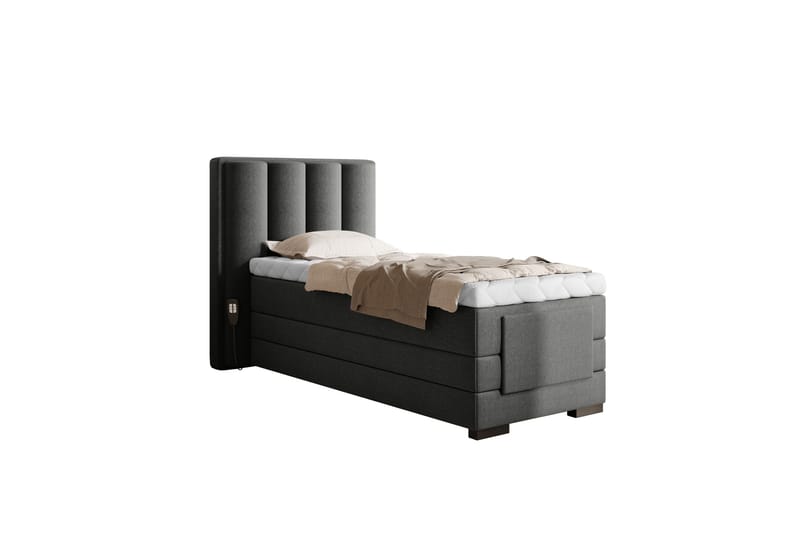 Banti Justerbar Kontinentalseng 90x200 cm - Grå - Møbler - Senge - Elevationsseng