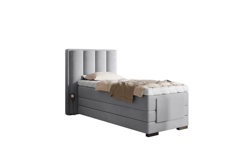Banti Justerbar Kontinentalseng 90x200 cm - Grå - Møbler - Senge - Elevationsseng