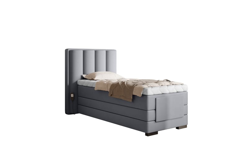Banti Justerbar Kontinentalseng 90x200 cm - Grå - Møbler - Senge - Elevationsseng