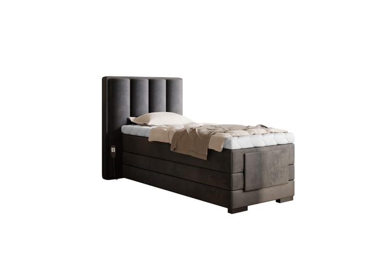 Banti Justerbar Kontinentalseng 90x200 cm - Grå - Møbler - Senge - Elevationsseng