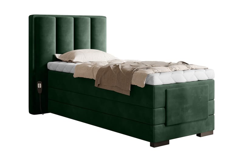 Banti Justerbar Kontinentalseng 90x200 cm - Grøn - Møbler - Senge - Elevationsseng