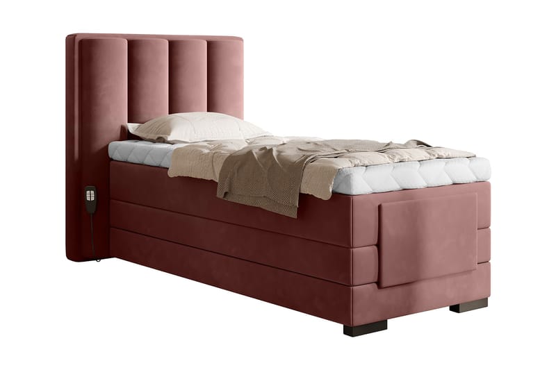 Banti Justerbar Kontinentalseng 90x200 cm - Lyserød - Møbler - Senge - Elevationsseng