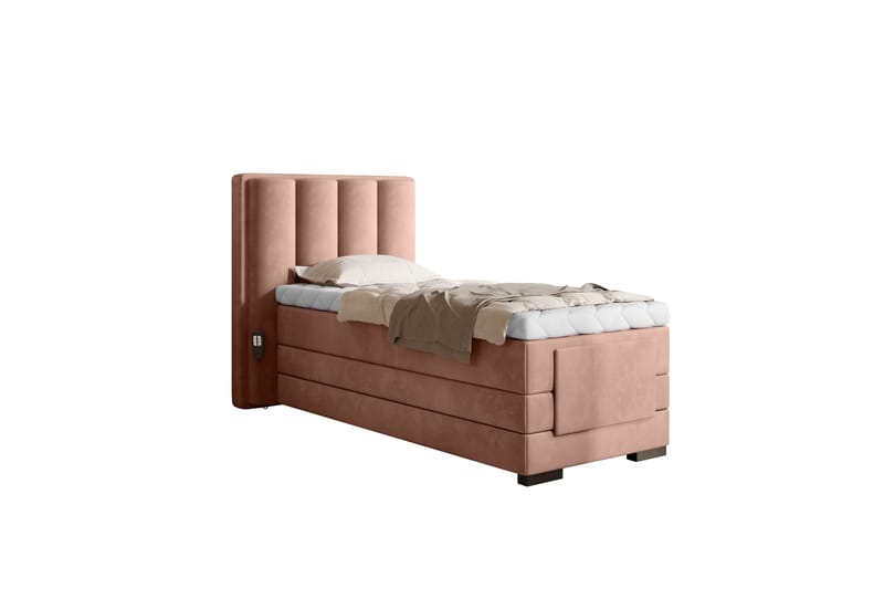 Banti Justerbar Kontinentalseng 90x200 cm - Lyserød - Møbler - Senge - Elevationsseng