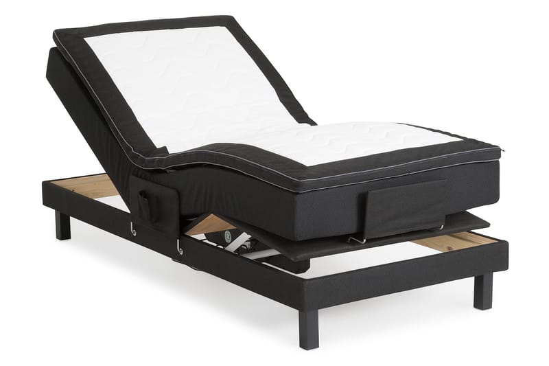 Royal Elevationsseng 90x200 - Sort - Møbler - Senge - Elevationsseng