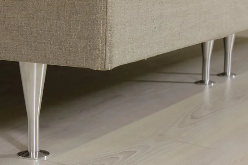 Sheraton Elevationsseng 90x200 Medium Linonso - Beige - Møbler - Senge - Elevationsseng