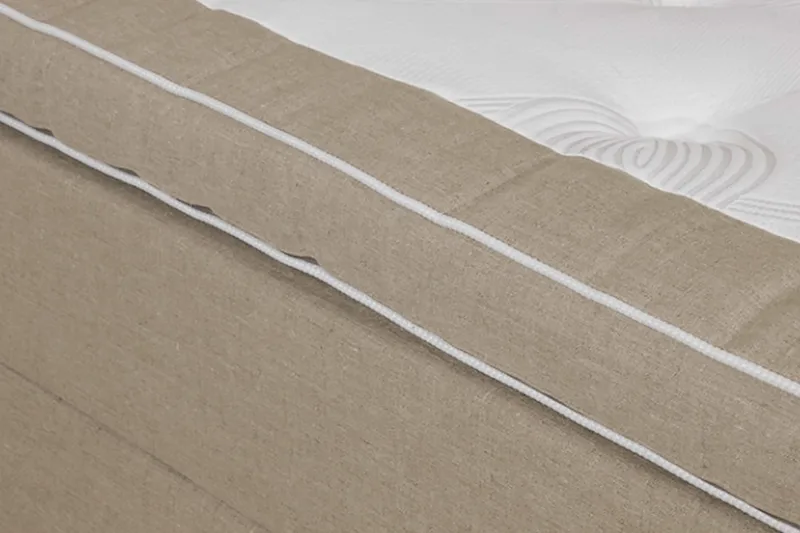 Sheraton Elevationsseng 90x200 Medium Linonso - Beige - Møbler - Senge - Elevationsseng