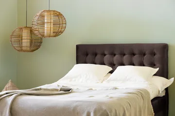 Ella Sengepakke 120x200 cm Ternet Gavl - Brun / velour - Møbler - Senge - Komplet sengepakke