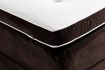 Ella Sengepakke 120x200 cm Ternet Gavl - Brun / velour - Møbler - Senge - Komplet sengepakke