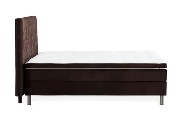 Ella Sengepakke 120x200 cm Ternet Gavl - Brun / velour - Møbler - Senge - Komplet sengepakke