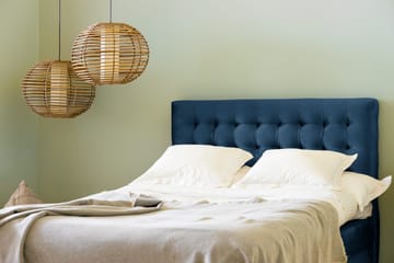 Ella Sengepakke 140x200 cm Ternet Gavl - Mørkeblå / velour - Møbler - Senge - Komplet sengepakke