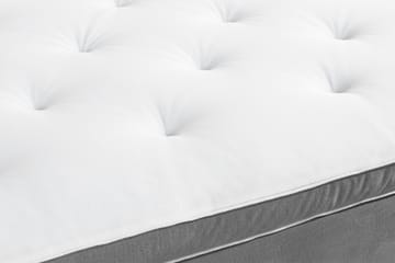 Ella Sengepakke 160x200 cm Ternet Gavl - Lys grå / velour - Møbler - Senge - Komplet sengepakke