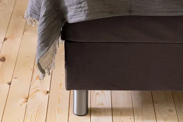 Ella Sengepakke 90x200 cm Ternet Gavl - Brun / velour - Møbler - Senge - Komplet sengepakke