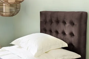 Ella Sengepakke 90x200 cm Ternet Gavl - Brun / velour - Møbler - Senge - Komplet sengepakke
