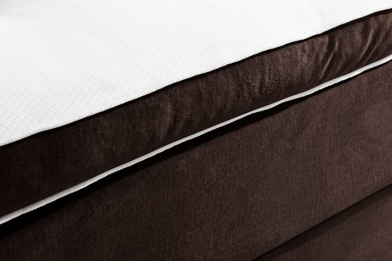 Ella Sengepakke 90x200 cm Ternet Gavl - Brun / velour - Møbler - Senge - Komplet sengepakke