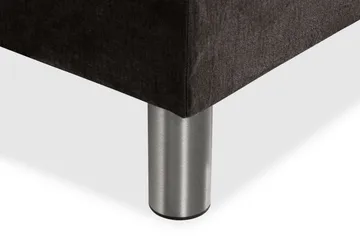Ella Sengepakke 90x200 cm Ternet Gavl - Mørkegrå / velour - Møbler - Senge - Komplet sengepakke