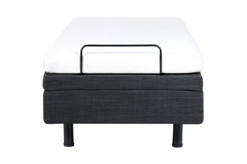 Enkelsäng Beliani Duke Beige-Svart Grey - Møbler - Senge - Enkeltsenge