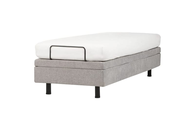 Enkelsäng Beliani Duke II Beige-Svart, 80x200 cm Grey - Møbler - Senge - Enkeltsenge