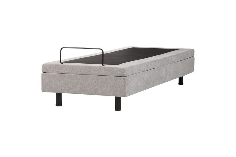 Enkelsäng Beliani Duke II Beige-Svart, 80x200 cm Grey - Møbler - Senge - Enkeltsenge