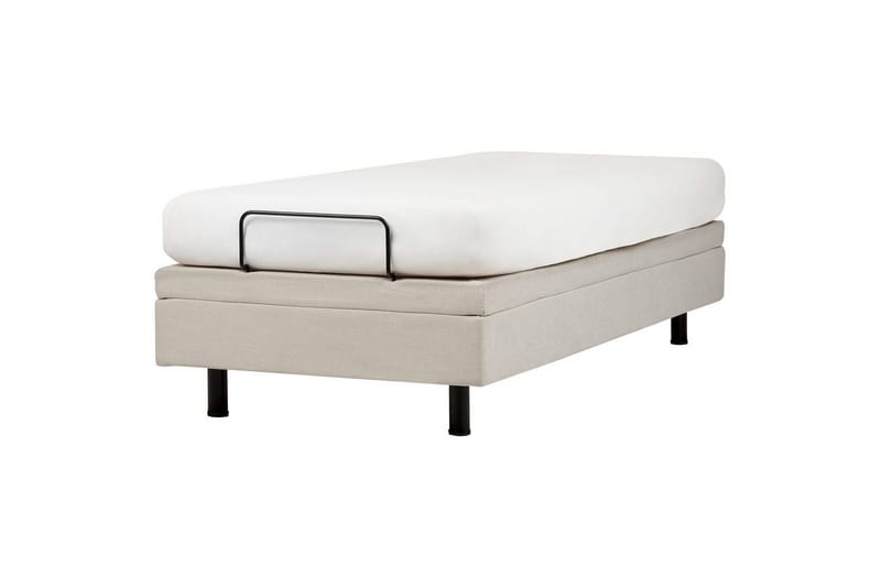 Enkelsäng Beliani Duke II Ljusbeige, 90x200 cm Beige - Møbler - Senge - Enkeltsenge