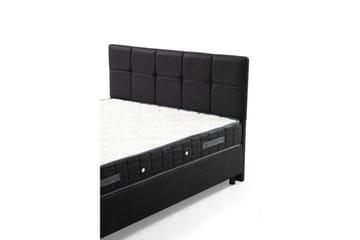 Enkeltmadras, base og hovedgærde Sudalmuni Sæt Antracit - 120 x 114 x 200 cm - Møbler - Senge - Komplet sengepakke