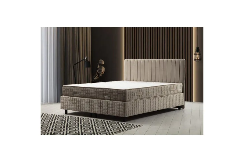 Enkeltmadras, base og hovedgærde Sudamal Sæt Brun, 120 x 114 x 200 cm