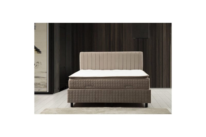 Enkeltmadras, base og hovedgærde Sudamal Sæt Brun - 120 x 114 x 200 cm - Møbler - Senge - Komplet sengepakke