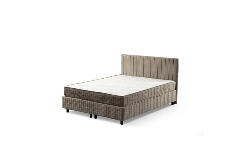 Enkeltmadras, base og hovedgærde Sudamal Sæt Brun - 120 x 114 x 200 cm - Møbler - Senge - Komplet sengepakke