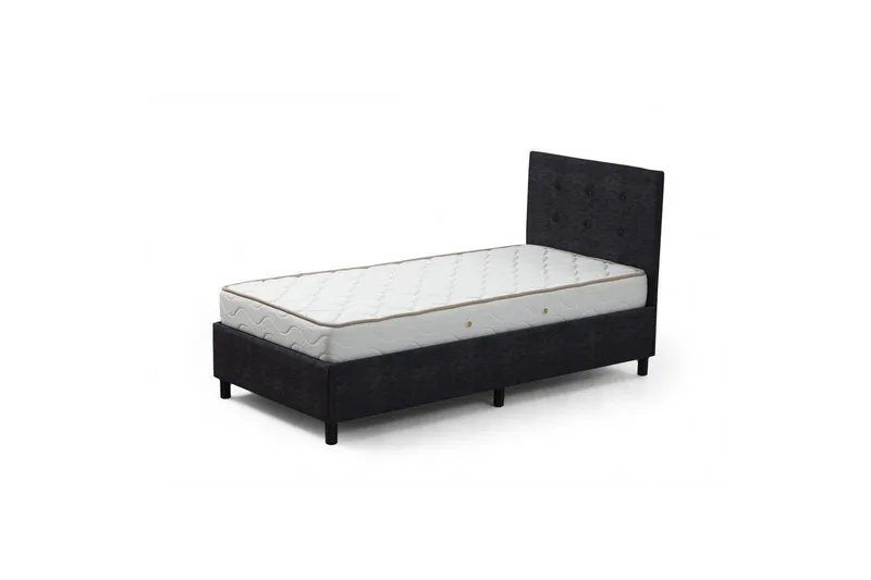 Enkeltmadras, base og hovedgærde Pilode Sæt Antracit, 120 x 107 x 204 cm