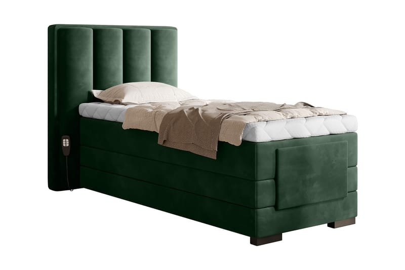 Banti Justerbar Kontinentalseng 90x200 cm, Grøn