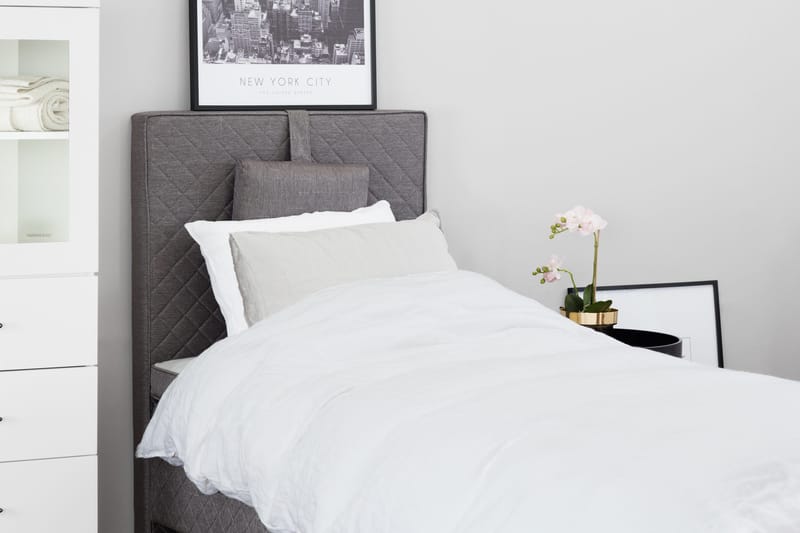 Sundborn boksseng 80x200 middel/hård Latex - Grå - Møbler - Senge - Enkeltsenge