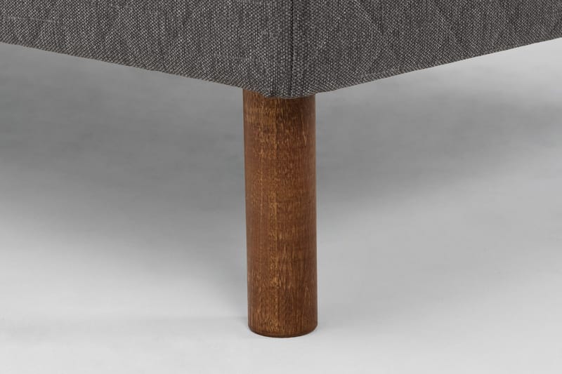 Sundborn Boksseng 90x200 Middelfast Latex - Grå - Møbler - Senge - Enkeltsenge