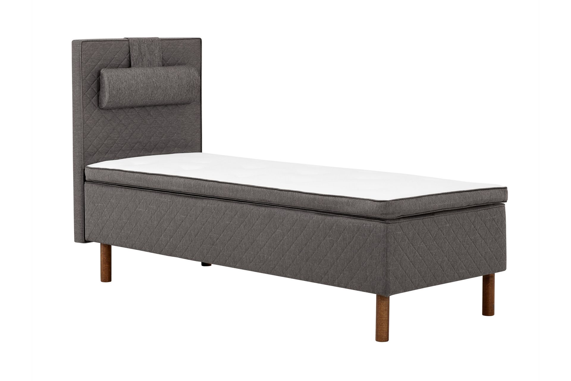 Sundborn Boksseng 90x200 Middelfast Latex - Grå - Møbler - Senge - Boxmadras & boxseng